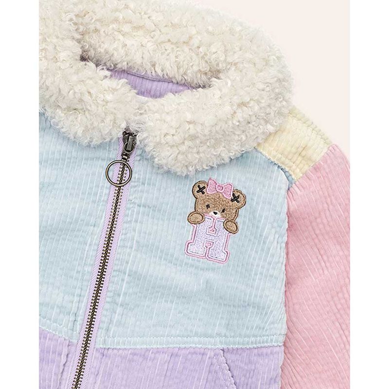 Huxbaby Blush Colour Block Cord Jacket 1-2Y image number 2